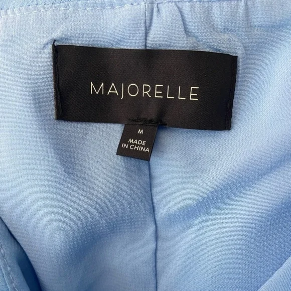 Blue off the shoulder Majorelle gown - Picture 4 of 5